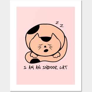 I am an indoor cat - Introvert cat - Indoorsy - fluffy cat Posters and Art